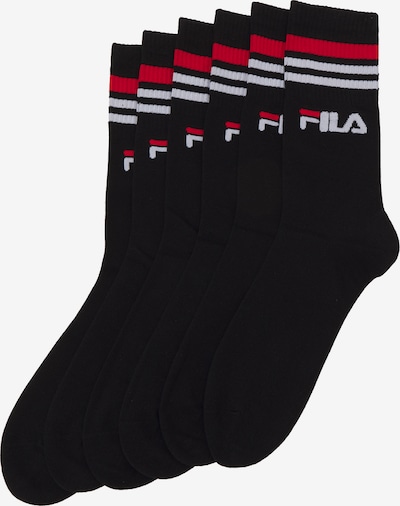 FILA Chaussettes en rouge / noir / blanc, Vue avec produit