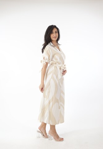 Elara Shirt dress in Beige