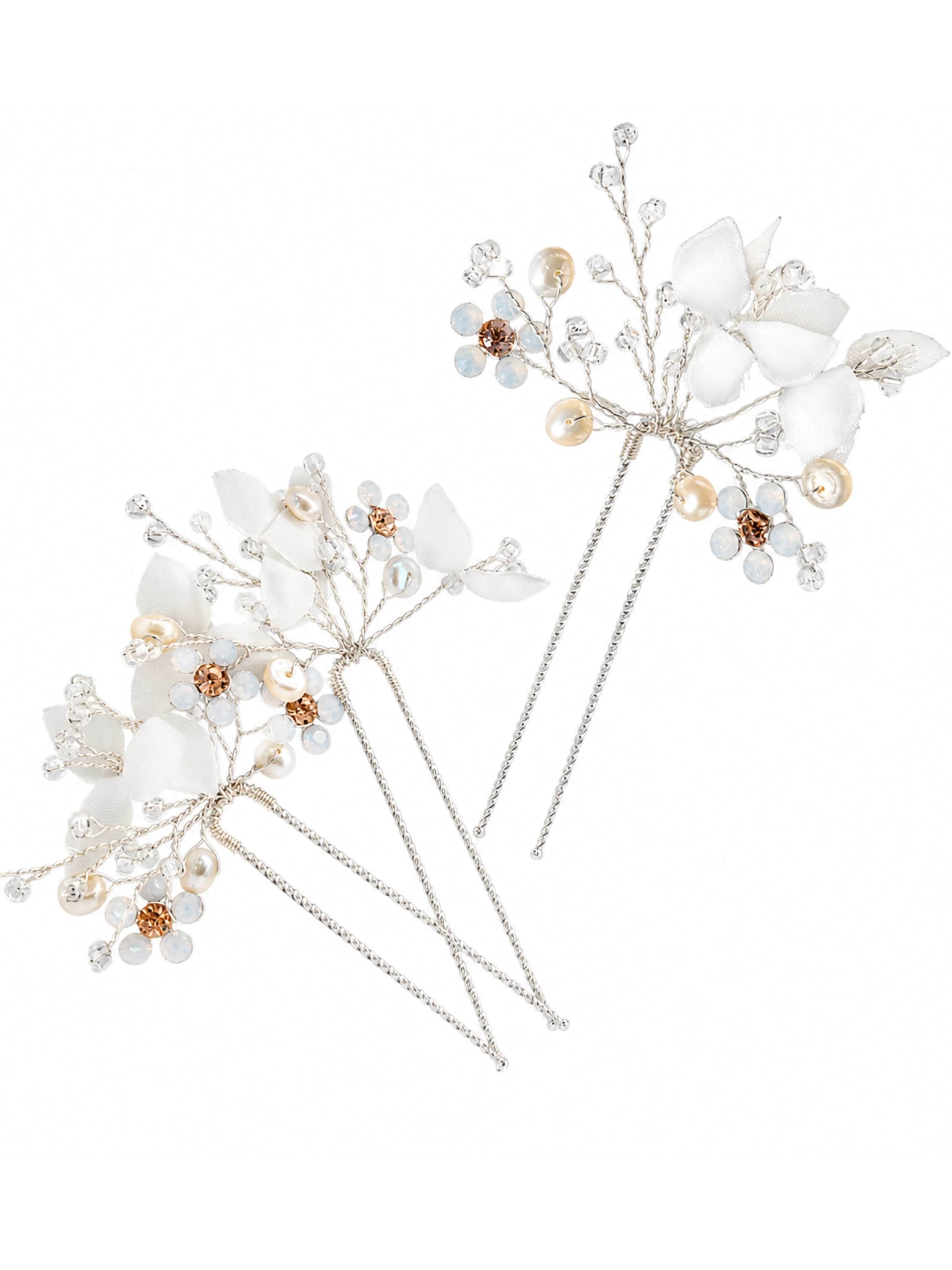 SallyJaneBridal Haarsieraden 'Ilja' in Zilver: voorkant