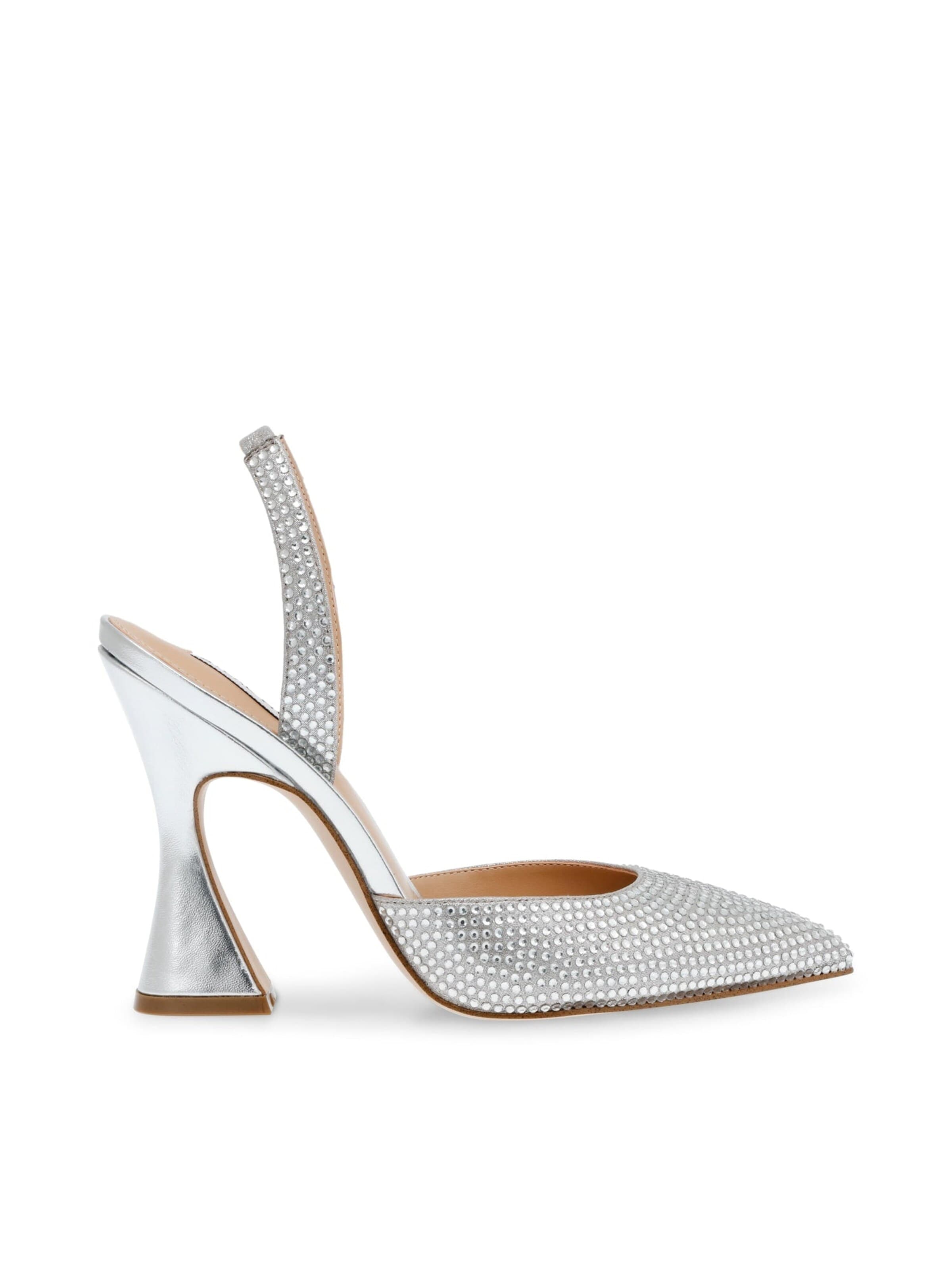 Sandales 'ZIRA SILVER' STEVE MADDEN en argent : devant