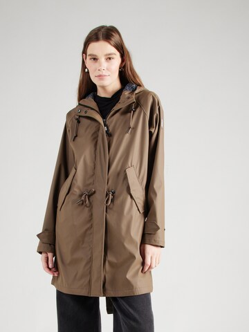 Derbe Weatherproof jacket 'Traveby Friese Leo' in Brown: front