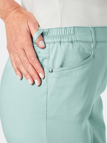 Coupe slim Pantalon 'Carla' Goldner en vert