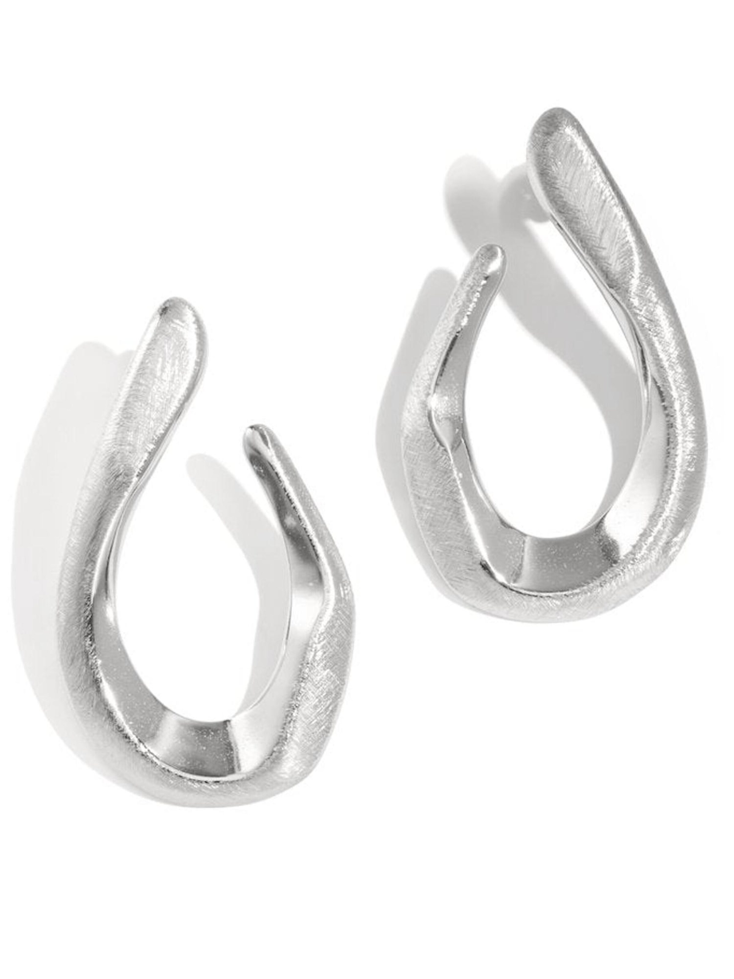 Boucles d'oreilles 'MARCIA' Cala Rose en argent : devant