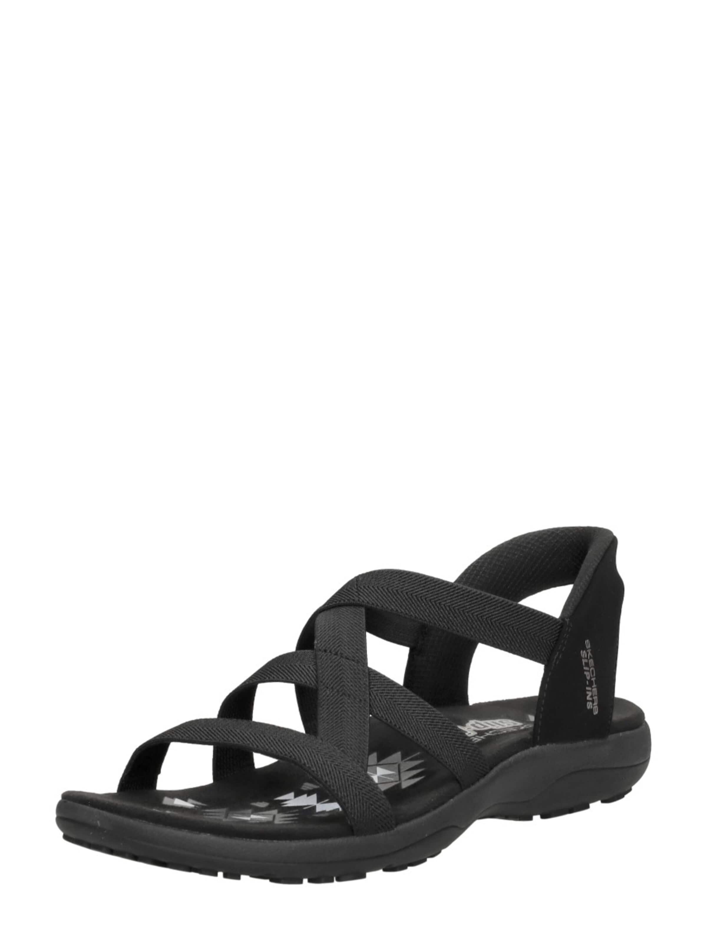 SKECHERS Sandaal 'Slip-Ins: Reggae Slim' in Zwart