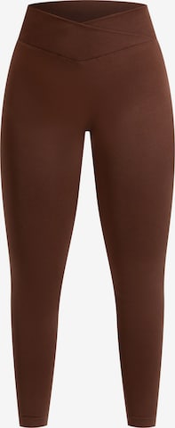 Leggings Smilodox en marron : devant