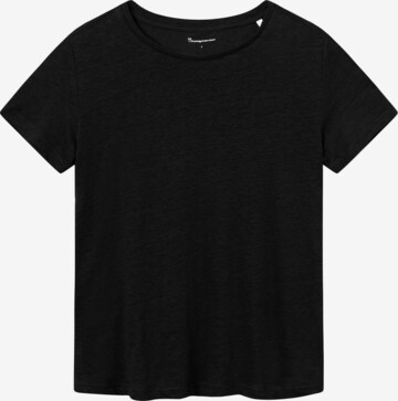 KnowledgeCotton Apparel Shirt in Black: front