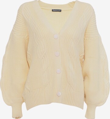 FRESHLIONS Oversized cardigan 'Huiza' i beige: forside