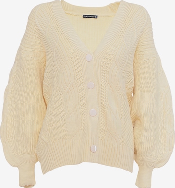 FRESHLIONS Oversized Cardigan 'Huiza' in Beige: front