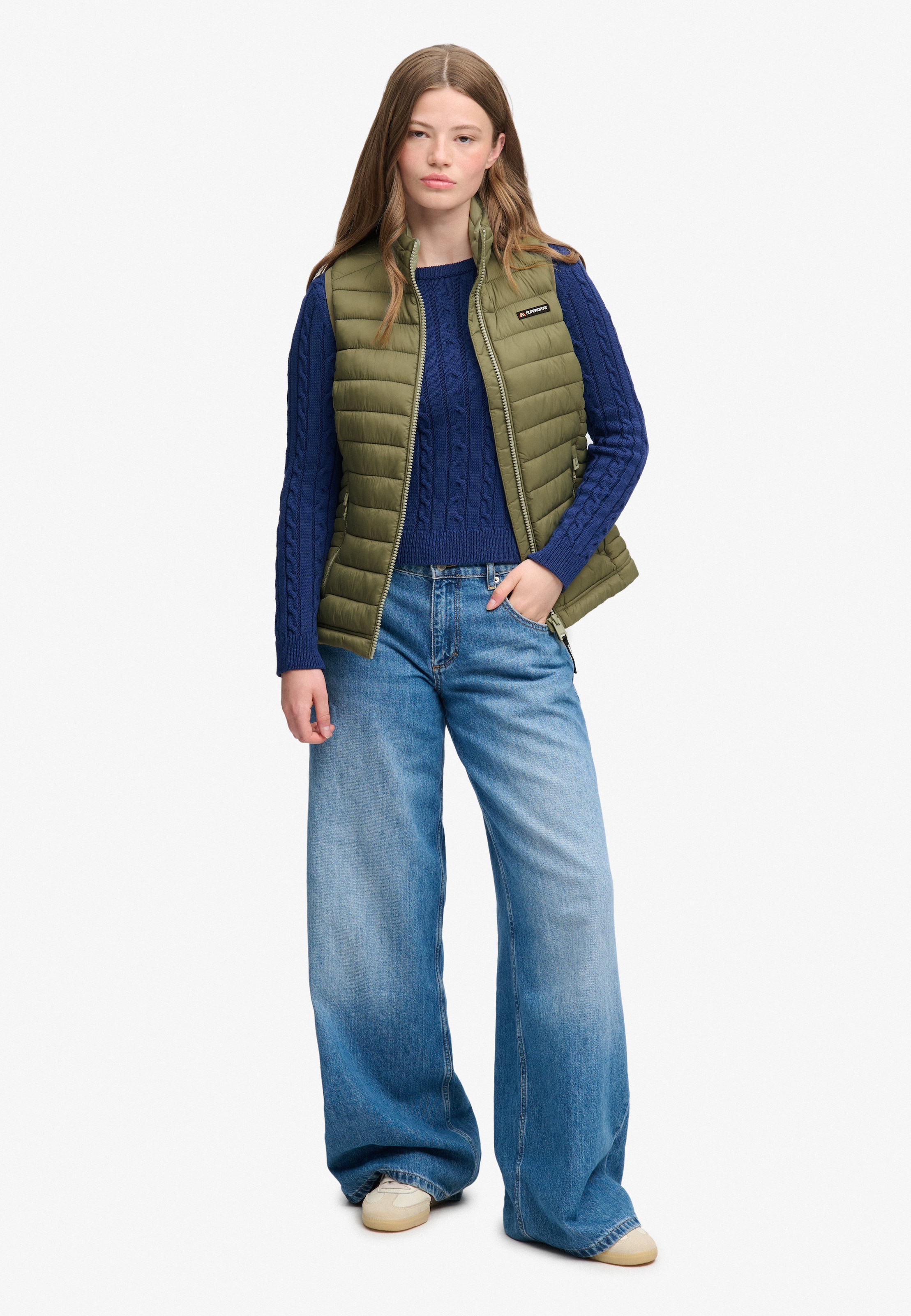 Superdry & Co Bodywarmer 'Fuji Lite' in Groen