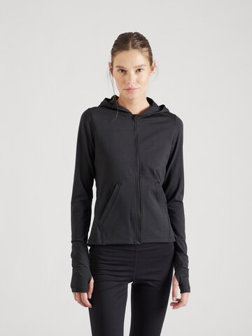 Reebok Sports sweat jacket 'ACTIV COLL DREAMBLEND' in Black: front