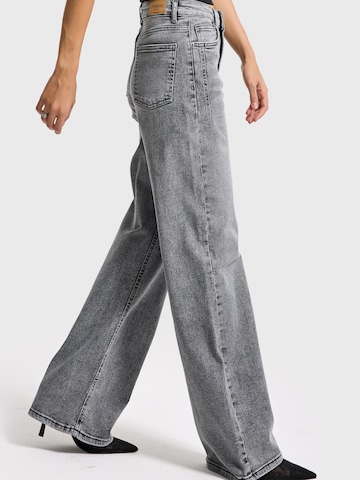 IT'S BASIC Wide leg Jeans 'WIDE HIGH RISE JEANS' in Grey