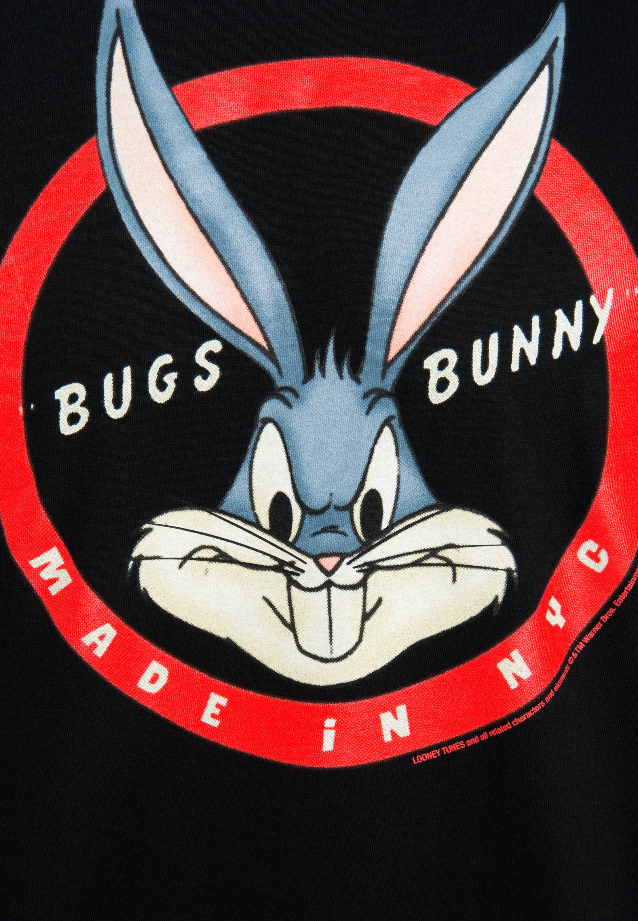 Männer Große Größen LOGOSHIRT T-Shirt 'Bugs Bunny' in Schwarz - BR69047