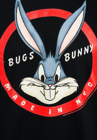 LOGOSHIRT Shirt 'Bugs Bunny' in Zwart