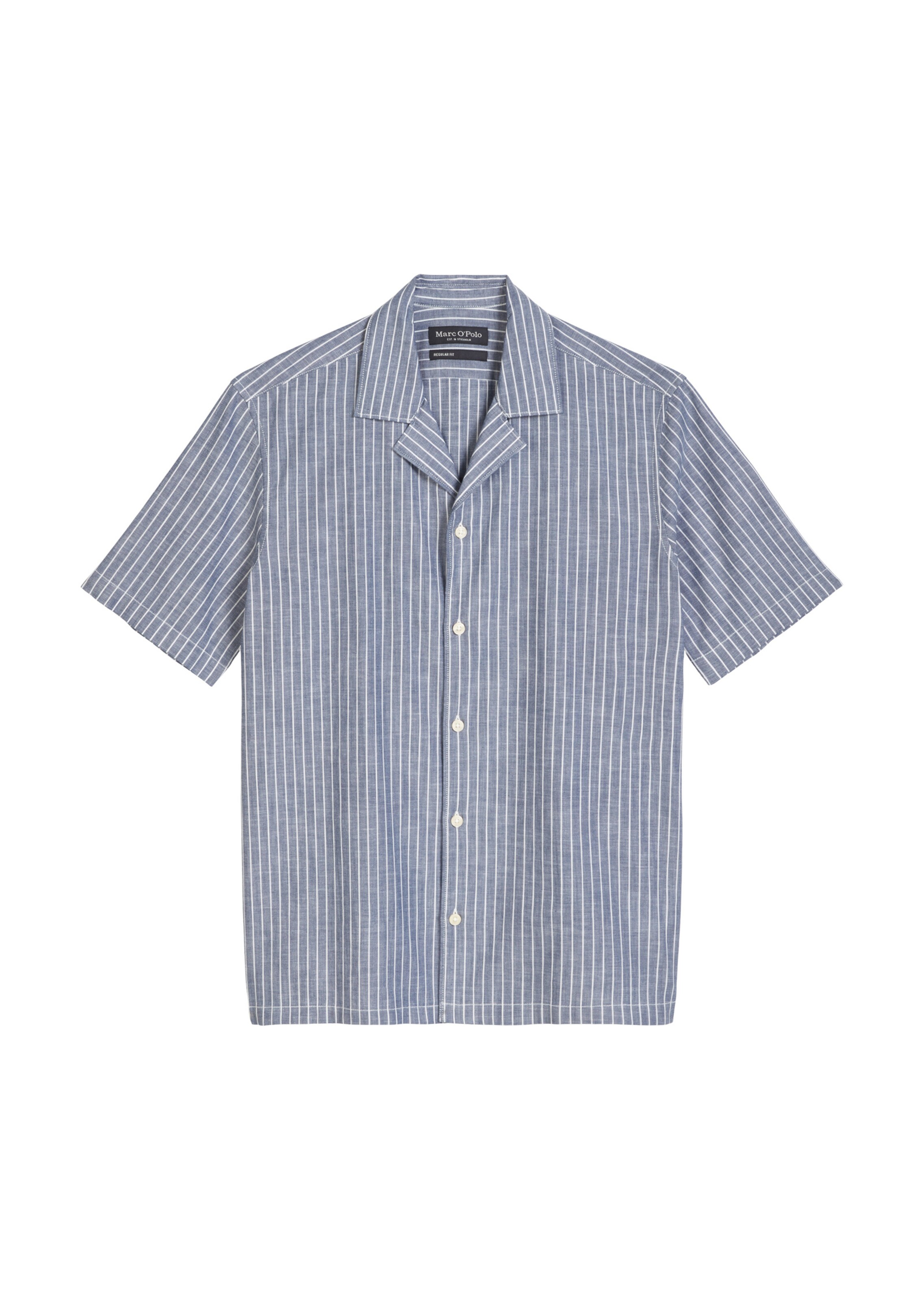 Marc O'Polo Regular fit Overhemd in Blauw: voorkant