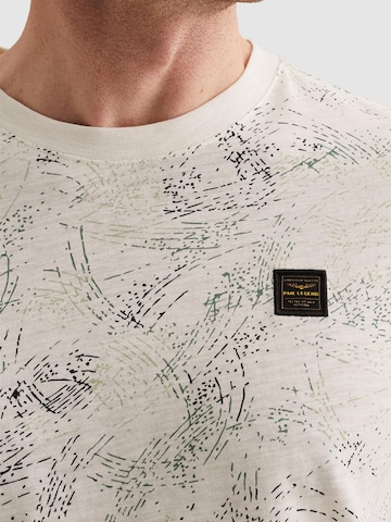 PME Legend T-shirt 'PME LEGEND - T-shirt in slub jersey with allover print' i vit