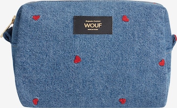 Wouf Make up tas in Blauw: voorkant