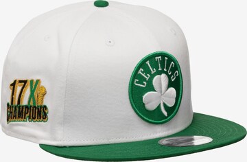 Cappello da baseball sportivo '9FIFTY NBA Boston Celtics' di NEW ERA in bianco: frontale