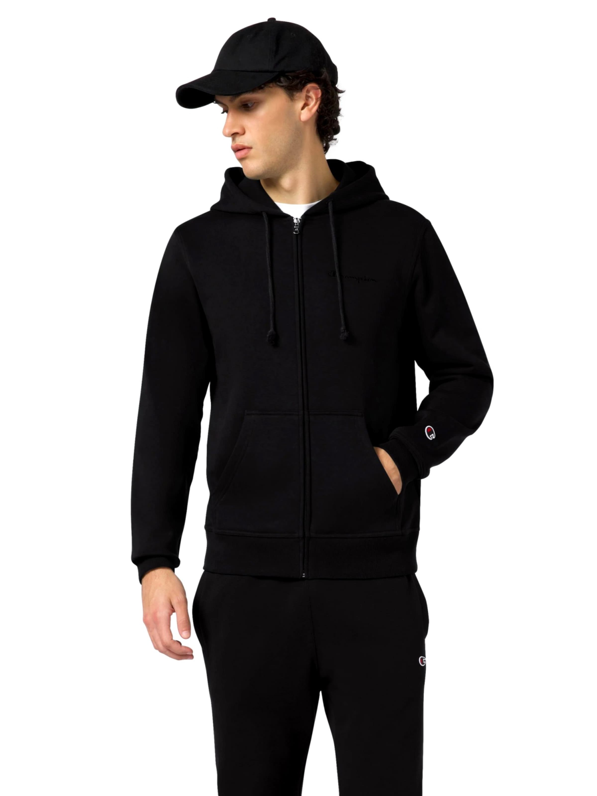 Champion Authentic Athletic Apparel Sweatjakke i sort: forside