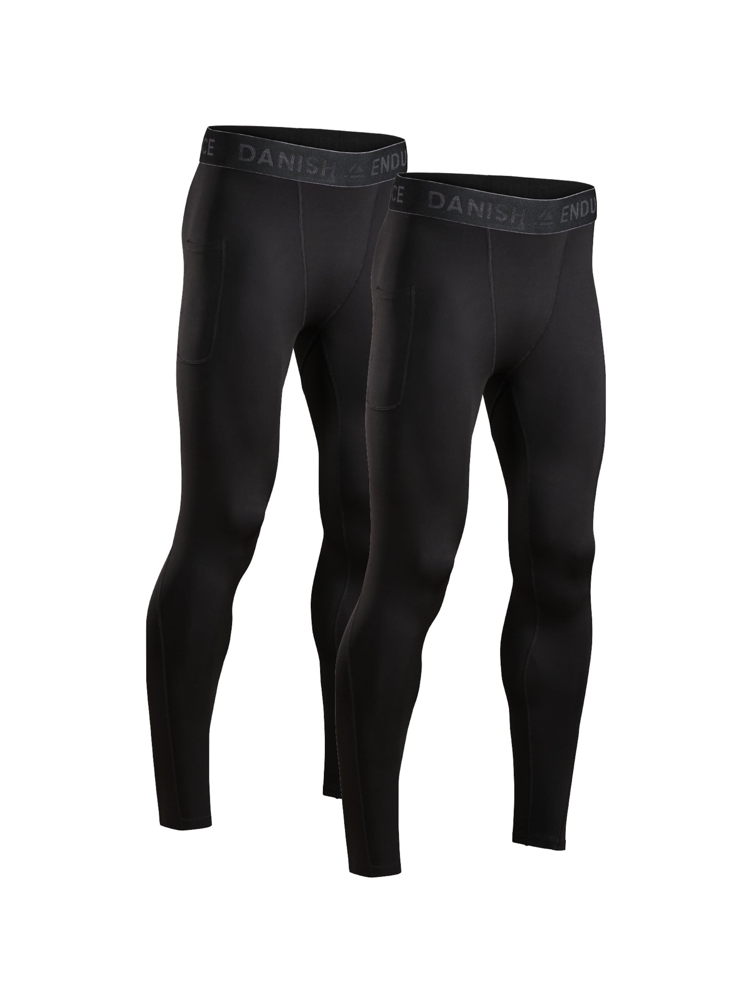 DANISH ENDURANCE Funktionsbukser 'Compression Tights' i sort: forside