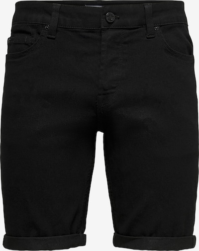Only & Sons Shorts 'Ply' in black denim, Produktansicht
