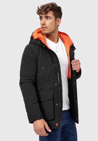 INDICODE JEANS Winter Parka in Black