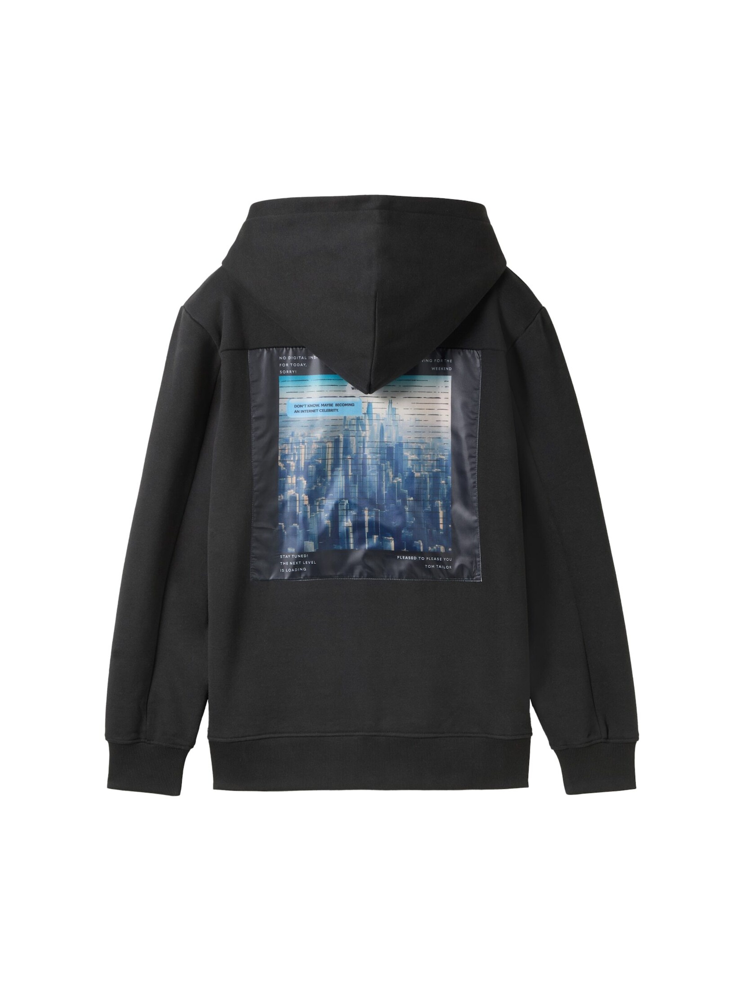 TOM TAILOR Sweatshirt in Black