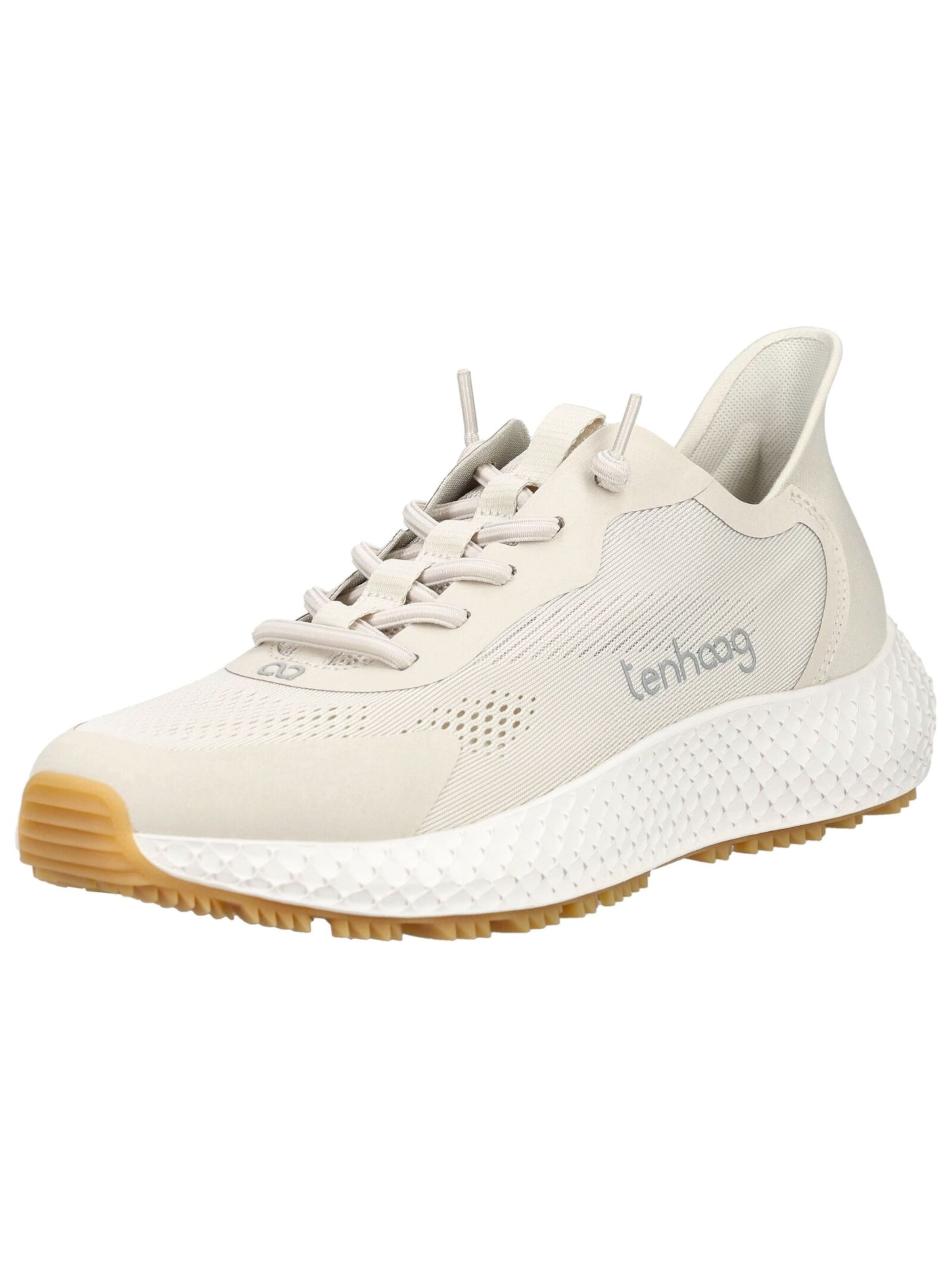 Sneaker bassa di Tenhaag in beige: frontale