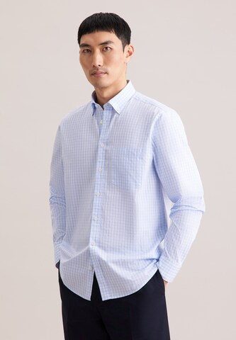 Coupe regular Chemise business SEIDENSTICKER en bleu : devant