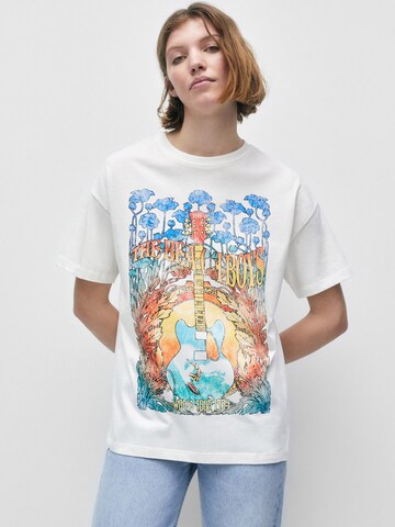 Pull&Bear T-Shirt in Weiß: Vorderseite