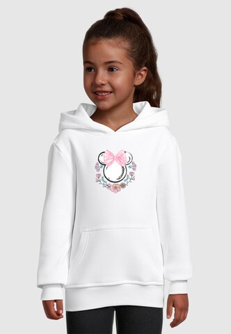 ABSOLUTE CULT Sweatshirt 'Minnie Mouse - Flowers' in Weiß: Vorderseite