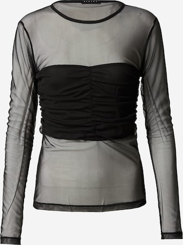 Sisley - Camiseta en negro: frente