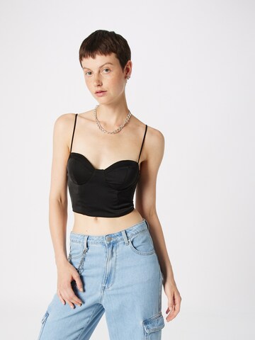 Gina Tricot Топ в Черный: спереди