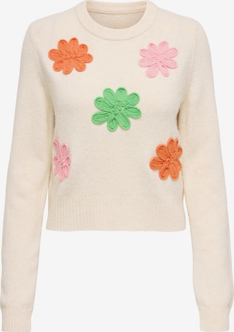 Pulover 'ONLLOTUS' de la ONLY pe alb: față