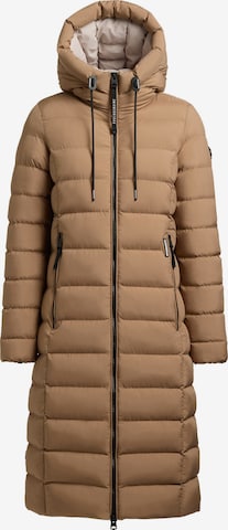 khujo Between-Seasons Coat 'Simmie' in Brown: front