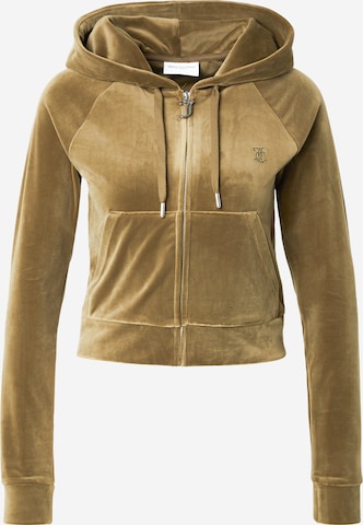 Juicy Couture Zip-Up Hoodie 'MADISON' in Green: front