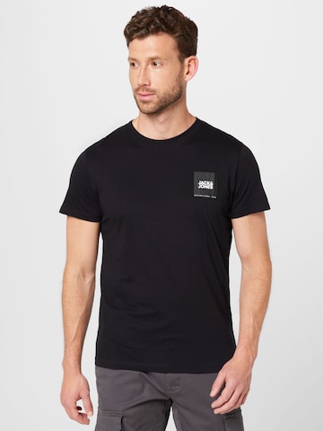 melns JACK & JONES T-Krekls: no priekšpuses