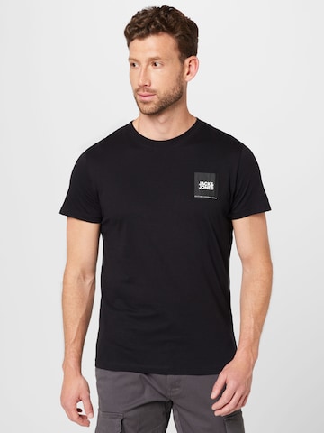 JACK & JONES - Camiseta en negro: frente