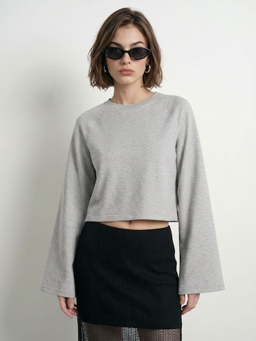 Sweat-shirt 'Ocelle' HYPEDROP en gris : devant