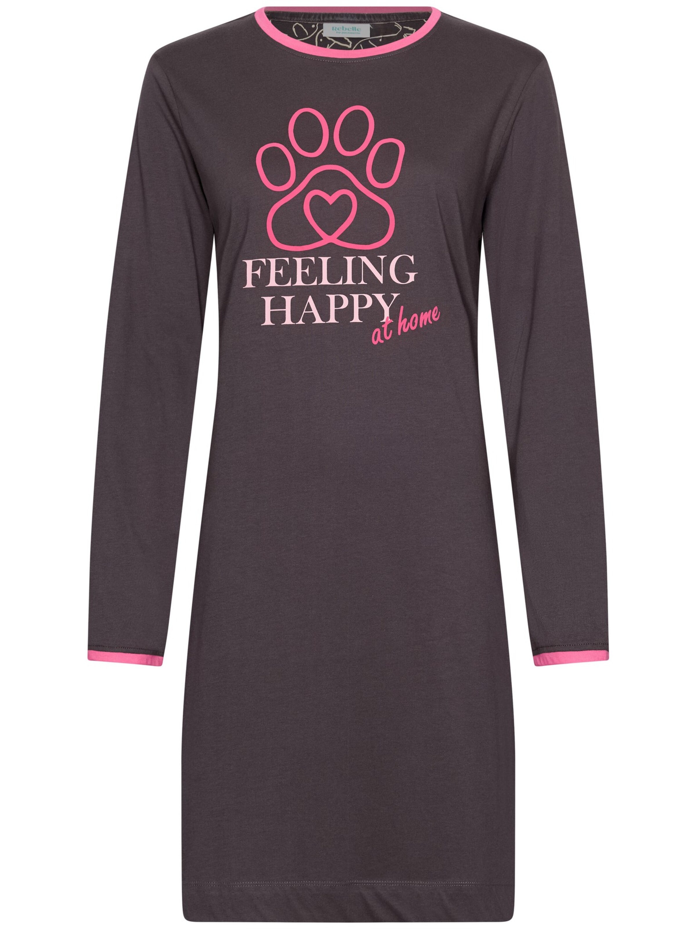 Chemise de nuit 'Furry Friend' Rebelle en gris : devant