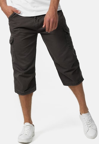 INDICODE JEANS Regular Cargo Pants 'Nicolas' in Grey: front
