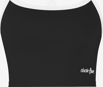 Circle Five Sporttop 'Sporttop Damen | Sport-BH mit integriertem BH & Cups | Fitness, Gym Bra & Yoga Top' in Zwart: voorkant
