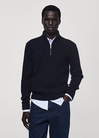 MANGO MAN Pullover 'Parkd' in Blau: Vorderseite