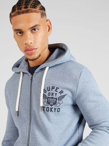 Superdry Sweatvest 'Athletic College' in Blauw