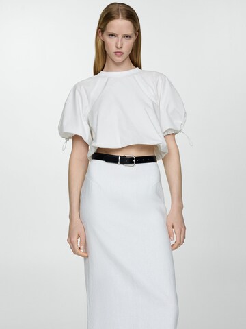 MANGO Bluse 'Cupcake' in Weiß: Vorderseite