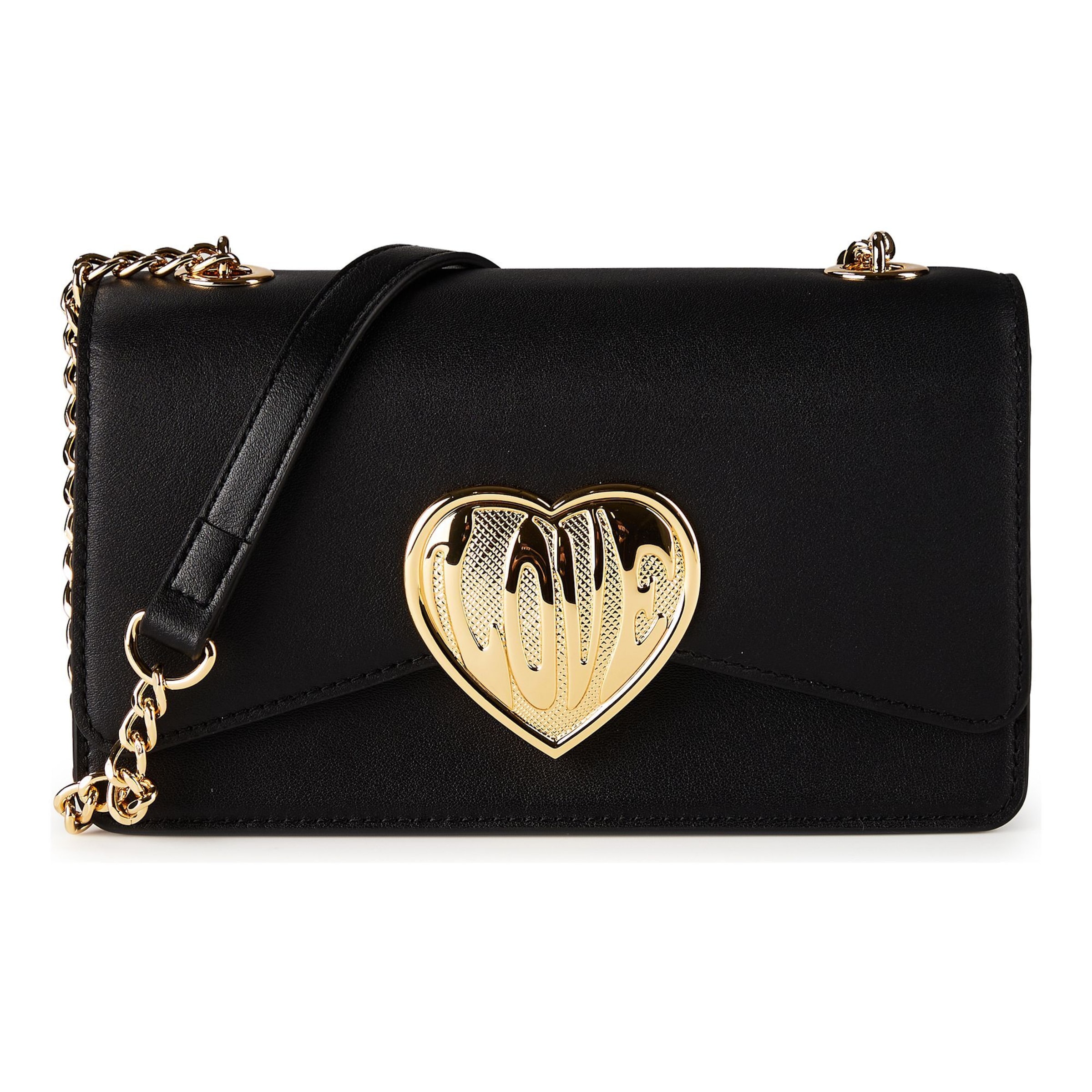 Borsa a spalla 'Victory Heart' di Love Moschino in nero: frontale