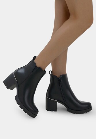 Bottines Elara en noir : devant