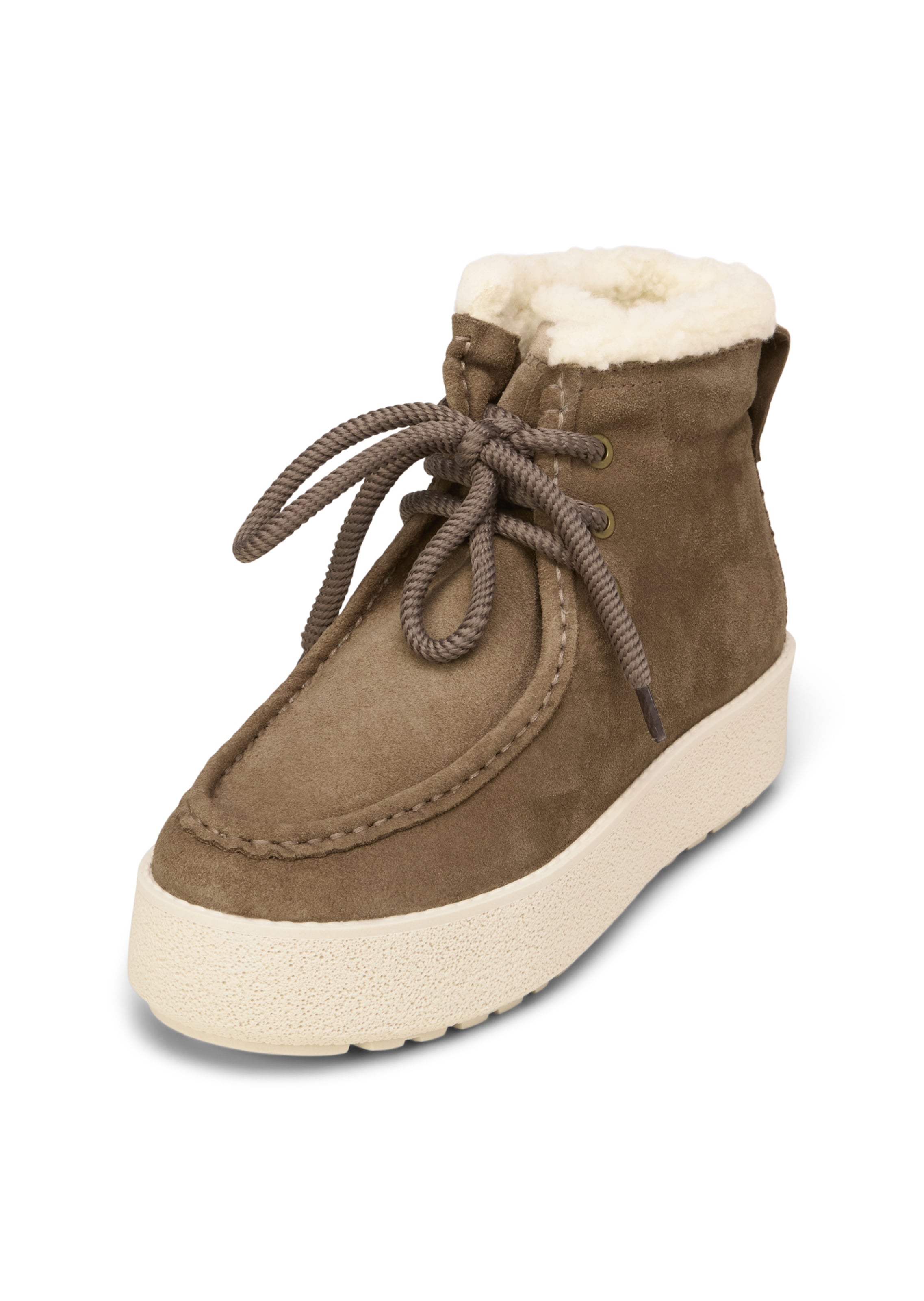 Marc O'Polo Schnürstiefelette 'Pia' in Braun: Vorderseite