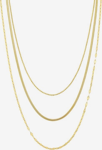 Hey Happiness Ketting 'Fine Triple Layer' in Goud: voorkant