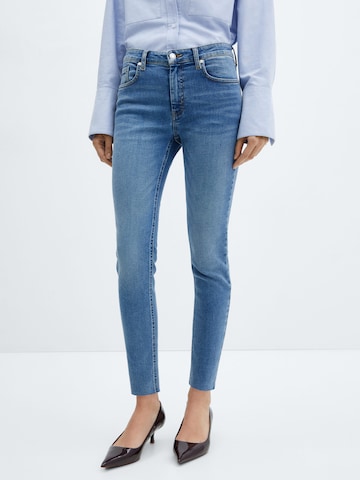 MANGO Slimfit Jeans 'ISA' in Blauw: voorkant