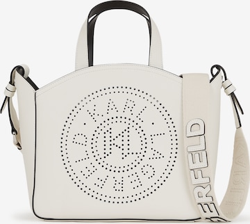 Borsa a mano di Karl Lagerfeld in bianco: frontale